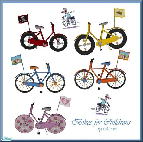 Sims 4 Bike, The Sims 4 Cc House, The Sims 4 Tsr, Sims 4 Cc House, Toddler Bicycle, Toddler Cc Sims 4, Ts 4 Cc, Sim4 Cc, Sims Download