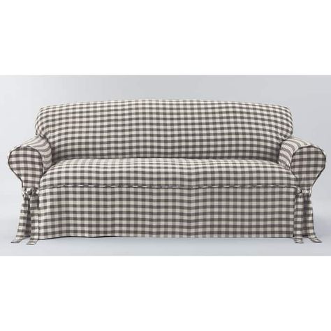 Plaid Couch, Country Style Sofas, Cottage Sofa, Loveseat Covers, Reupholster Furniture, Country Door, Loveseat Slipcovers, Slip Covers, Slip Covers Couch