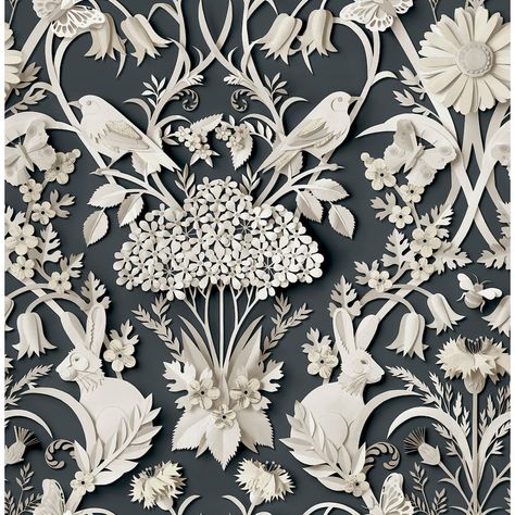 Dreamy Design, Woodland Critters, Wallpaper For Sale, Birds And Flowers, Bird Wallpaper, Woodland Theme, Peel Stick Wallpaper, Paper Wallpaper, Cut Paper