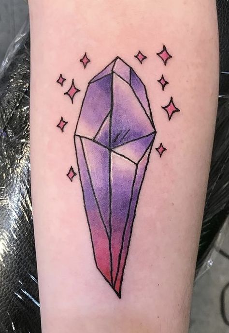 Dark crystal tattoo Kyber Crystal Tattoo, The Dark Crystal Tattoo, Dark Crystal Tattoo, Crystal Tattoo Design, Halloween Henna, Crystal Tattoos, 24 Tattoo, Tribute Tattoo, Sailor Moon Brooch