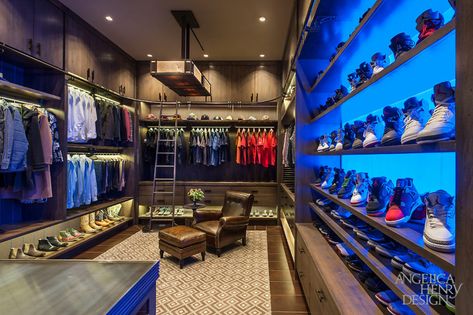 Walk In Closet Luxury, Shoe Room, Walking Closet, Dream Closet Design, Walk In Closet Design, Luxury Closets Design, Men Closet, Interior Design Rustic, Closet Lighting