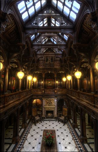 Crewe Hall Hotel, Main Hall for Reception Drinks Gothic Entrance Hall, Castle Main Hall, Victorian Gothic Mansion, Castle Hall, Old Mansions Interior, Reception Drinks, Vampire House, Victorian Hall, Guild Hall