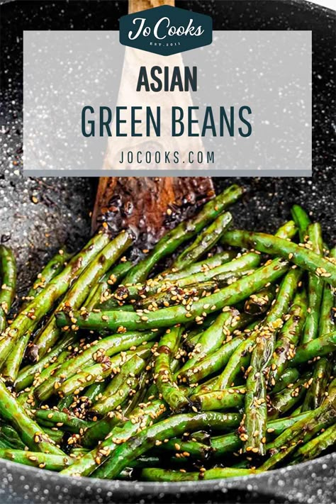 Asian Green Bean Recipes, Szechuan Green Beans, Chinese Green Beans, The Wholesome Dish, Asian Green Beans, Chinese Buffet, Jo Cooks, Sweet And Spicy Sauce, Fresh Green Beans