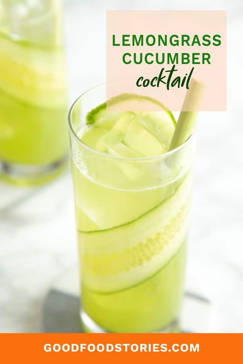 Lemongrass Juice, Lemongrass Drink, Cucumber Cocktails, Healthy Mixed Drinks, Cucumber Cocktail, Paleo Drinks, Fresh Cucumber, Lemongrass Tea, Pineapple Sage