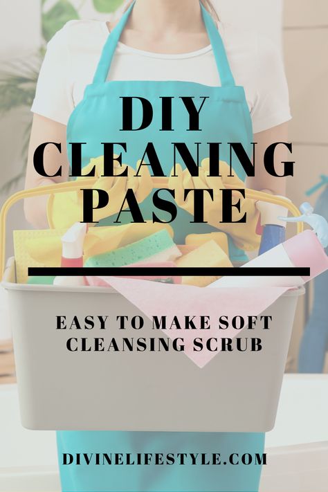 Soft Scrub Recipe, Diy Shower Cleaner, Melaleuca Essential Oil, Homemade Cleaners Recipes, Grease Cleaner, Homemade Cleaning Supplies, Cleaning Paste, Homemade Scrub