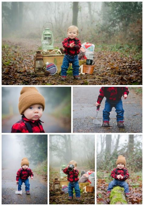 So cute for pictures.... Not sure how you feel about flannel tho Tree Farm Photo Shoot, Christmas Tree Farm Photos, Lumberjack Birthday Party, Lumberjack Birthday, Lumberjack Party, 1st Birthday Pictures, Baby Fotografie, 1st Birthday Photoshoot, First Birthday Pictures