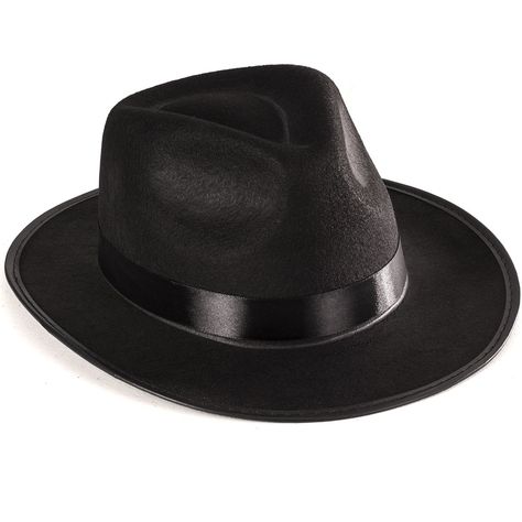 Funny Party Hats Black Gangster Hat - Black Fedora Hats - Costume Hats - Costume Accessories -- Continue to the product at the image link. (This is an Amazon affiliate link) Mafia Costume, Black Gangster, Gangster Costumes, Black Fedora Hat, Roaring 20, Gatsby Themed Party, Cheap Hats, Clothing Reference, Hats Black