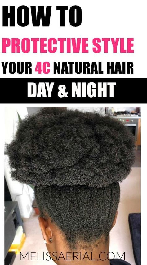 In order to grow your 4C natural hair you must have a protective plan in place to keep it protected during the day and at night. Learn the proper natural hair care routine and tips to protect your hair using this surprising product that will help grow your 4c natural hair fast. #4chair #naturalhair Hair Stules, Natural Hair Care Routine, Twist Updo, Natural Afro, Simple Prom Hair, Hair Growth Supplement, Hair Therapy, Hair Flow, Black Bloggers