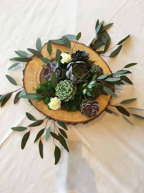 Succulent Arrangements Centerpieces, Small Succulent Centerpiece, Rustic Succulent Centerpiece, Succulent Party Theme Centerpieces, Succulent Center Piece, Small Eucalyptus Centerpieces, Succulent Theme Party Decor, Succulent And Eucalyptus Centerpieces, Plant Table Centerpieces Wedding