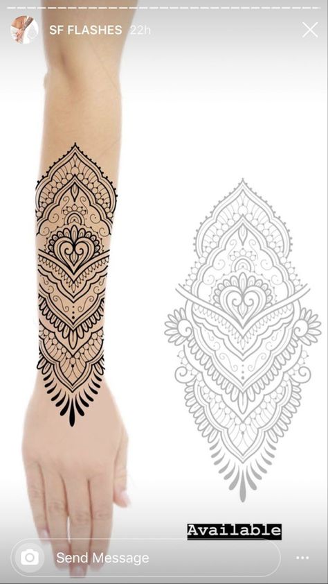 Ornamental Tattoo Design, Mandala Tattoos For Women, Henna Tattoo Stencils, Love Symbol Tattoos, Geometric Mandala Tattoo, Card Tattoo Designs, Tattoo On Forearm, My Tattoos, Tattoos For Women Half Sleeve