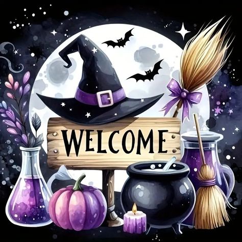 Halloween Diamond Painting Kit Round Diamond Art - Temu United Diamond Art Diy, Halloween Clip Art, Witch Coloring Pages, Happy Autumn, Halloween Wallpaper Cute, Dragon Artwork Fantasy, Halloween Crafts Decorations, Halloween Wallpaper Iphone, Halloween Painting