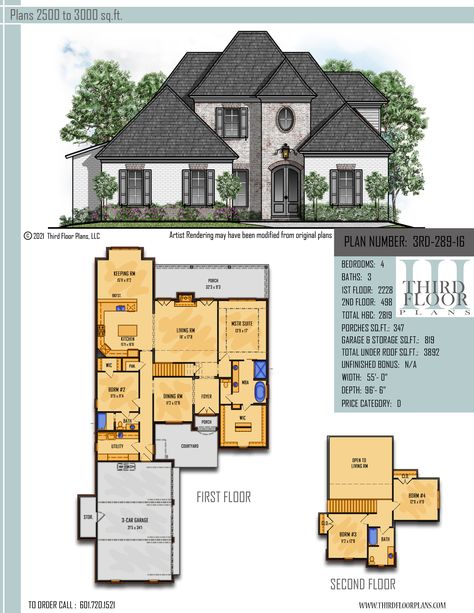 $800.00 House Plans 9 sets House Floor Plan 4 Bedroom, Bedroom Plus Office, Acadian Cottage, Garage With Storage, House Plans 2 Story, Farmhouse Craftsman, Large Porch, Master Suite Bedroom, Floor Plan 4 Bedroom