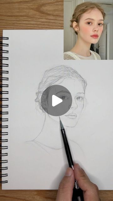 3/4 View, Proportion Tutorial, Drawing Profile, Portrait Tutorial, Sketchbook Art, Famous Art, Draw Drawing, Face Drawing, Vincent Van Gogh