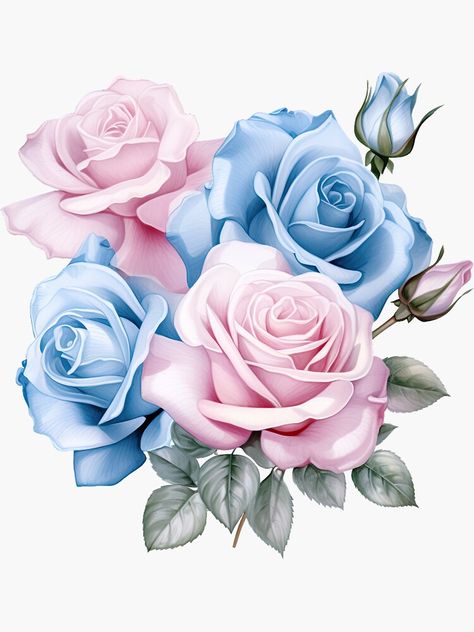 Blue And Pink Roses, Pink And Blue Flowers, Blue Roses, Love Blue, Blue Flower, Blue And Pink, Blue Flowers, Pink Rose, Pink Roses