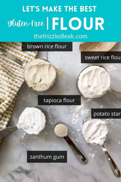 This all-purpose gluten-free flour recipe is a game-changer! With only 5 ingredients this flour blend will make baking gluten-free a breeze. Since this recipe is homemade you can make large batches to use with any baked goods. #glutenfree #baking #paleo #flour Paleo Flour, Gluten Free Flour Recipe, Gluten Free Dough, Healthy Flour, Make Chocolate Chip Cookies, Healthy Paleo Recipes, Paleo Baking, Gluten Free Flour Blend, Gf Bread