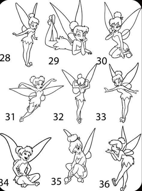 Tinkerbell Tattoo Outline, Disney Tattoos Tinkerbell, Tinkerbell Tattoo Sassy, Simple Tinkerbell Tattoo, Tinkerbell Tattoo Tiny, Fairy Tattoo Stencil, Tinkerbell Tattoo Ideas, Disney Flash Tattoo, Tattoo Tinkerbell