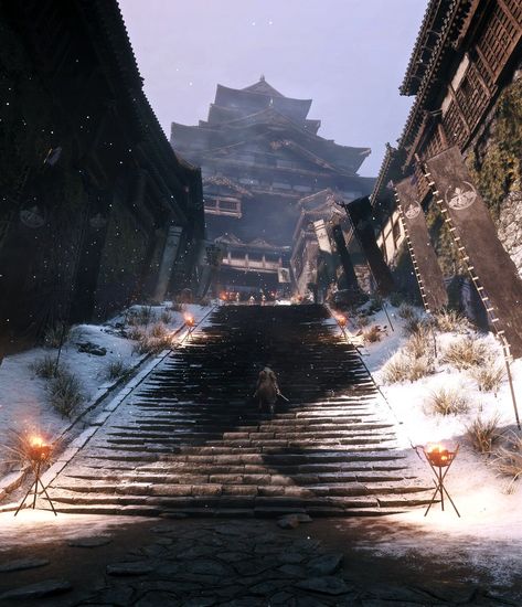 SEKIRO Shadows Die Twice march 2019 Sekiro Environment, Sekiro Landscape, Sekiro Aesthetic, Sekiro Wallpapers, Sekiro Shadows Die Twice, Japanese Buildings, Japanese Background, Myths & Monsters, Funny Baby Memes