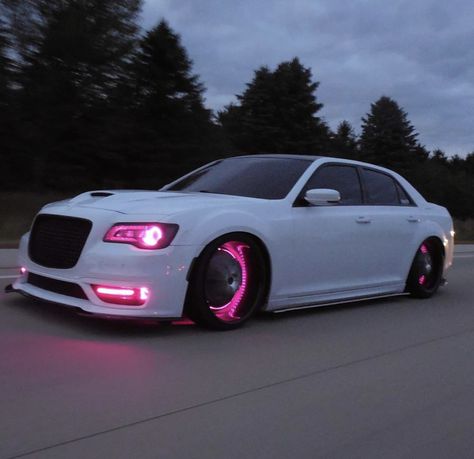 Chrysler 300 White, Chrysler 300s Custom, Modified Chrysler 300, Modded Chrysler 300, Srt8 Chrysler 300, Pink Chrysler 300, Chrysler 300 Aesthetic, Custom Chrysler 300, Crysler300 Hellcat