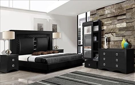 Recamaras King Size, Platform Bedroom Sets, Wood Bed Design, Modern Bedroom Interior, Bed Furniture Design, King Bedroom, Bedroom Furniture Design, Dresser Decor, Indian Home