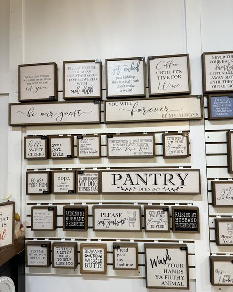 When visiting our store, people love to read all the rustic signs! We’ve got funny signs, sentimental signs, and everything in between! We’re always adding more, so you never know what you’ll find! 😃 Got Funny, Day Left, Rustic Signs, You Never Know, Just Kidding, Funny Signs, Change The World, Open House, Making Out