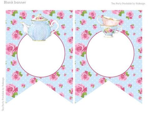 Tea Party Birthday Banner, Tea Party Signs Printable, Tea Party Printables, High Tea Decorations, Tea Party Banner, Tea Party Cupcakes, Baby Shower Tea Party, Tea Party Cake, Girly Birthday Party