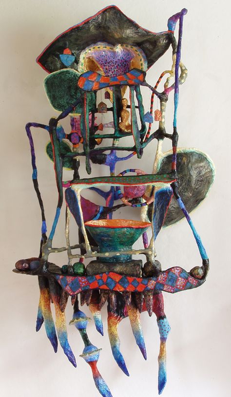 Multi Media Sculpture, Mixed Media Ceramics, Paper Mache Abstract Sculpture, Multimedia Art Fabric And Polymer Clay, Paper Mache Art Sculpture, Fabric Art Installation Soft Sculpture, Woven Sculpture Contemporary Art, Fiber Art Projects, Artist Studios