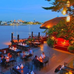 Top Spots for Riverfront Dining in Bangkok | Travel + Leisure Bangkok Tourist, River Restaurant, Bangkok Shopping, Thailand Tourist, Eco City, Thailand Travel Guide, Brooklyn Apartment, Koh Chang, Bangkok Hotel