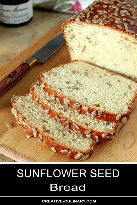 Homemade Bread Flavors, Sunflower Bread Recipe, Sunflower Seed Bread Recipe, Sunflower Seed Recipes, Sunflower Seed Bread, Bread With Honey, Seeded Bread Recipes, Honey Bread, Artisan Bread Recipes