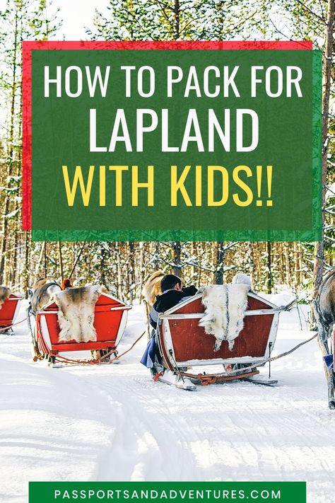 Need a packing list for the Arctic Circle in Winter? Temperatures get down to -20 or more, and you need a very specific packing list! Read about what to wear and how to keep warm in my perfect Lapland Packing List post. Arctic adventures await and with all this Lapland packing information you will stay warm and cosy! #passportsandadventures #lapland #laplandwithkids #tipsforlapland #tipsforvisitinglapland #finnishlapland #familytraveltips #familytravel #finland #fatherchristmas #sweden #norway What To Wear In Lapland Winter, Lapland Packing List, Sweden Trip, Santas Village, Snow Outfits, Travel Printables, Finland Travel, Lapland Finland, Visit Santa