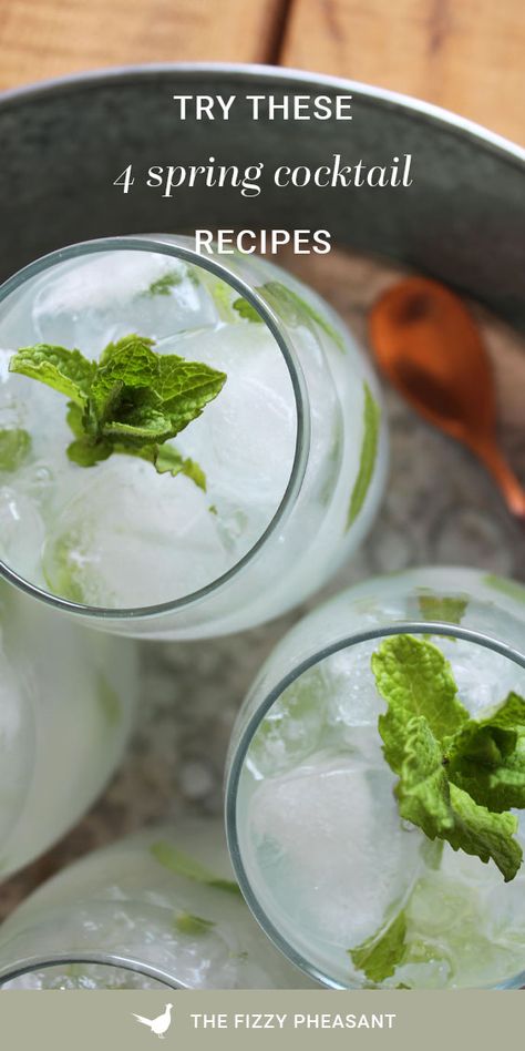 Prosecco Mojito Recipe, Prosecco Mojito, Spring Cocktail Recipes, Cocktail Classics, Easter Wedding Ideas, Welcome Drinks, Easter Cocktails, Champagne Punch, Spring Cocktail