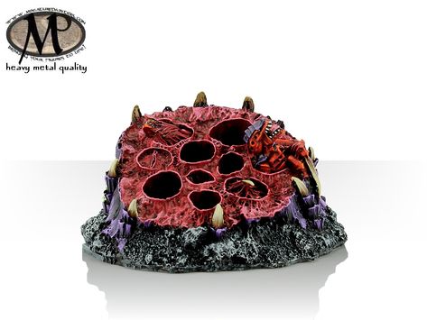 Forge World  Tyranid Brood Nest on gols (heavy metal) quality Tyranid Terrain, Alien Forest, Warhammer Tyranids, Miniature Terrain, Warhammer Terrain, Dungeon Master's Guide, Warhammer Figures, Dnd Miniatures, Wargaming Terrain