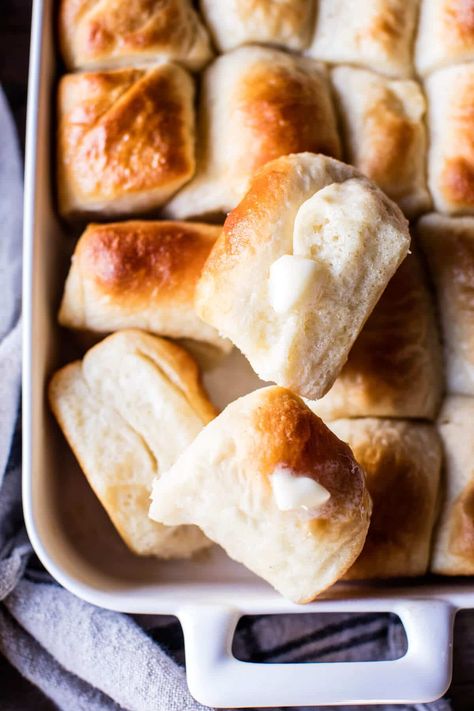 Parker House Rolls Recipe, Steakhouse Recipes, Buttery Rolls, Half Baked Harvest Recipes, Parker House Rolls, Baked Chicken Tenders, Yeast Breads, Popsugar Food, Baked Rolls