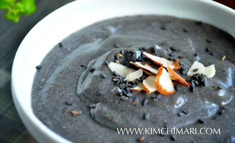 Juk Recipe, Vegan Gluten Free Breakfast, Korean Rice, Porridge Recipes, Rice Porridge, Kids Cooking, Black Sesame Seeds, Korean Dishes, Black Sesame