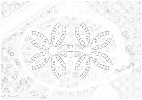 Gallery of Sakuragien – Aomori Elderly Nursing Home / waiwai - 25 Nursing Home Floor Plan, Aged Care, Aomori, Ground Floor Plan, Nursing Home, House Floor Plans, Ground Floor, Floor Plan, Nursing