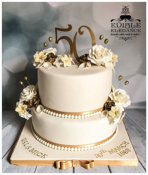 50th Golden Wedding Anniversary Cake 50th Anniversary Cake Ideas For Parents, 50 Anniversary Cake Ideas, 50th Anniversary Cakes Simple, Golden Anniversary Ideas, 50 Aniversario De Bodas Ideas, 50th Wedding Anniversary Cake Ideas, 50 Wedding Anniversary Cake, 50th Wedding Anniversary Cakes Gold, 50th Anniversary Cake Ideas