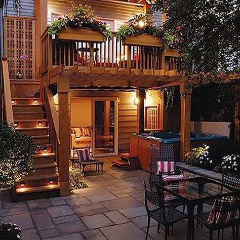 How many times have you seen a home with a second-story deck? Read on to find out the benefits of adding second-story decks to any home. Terrasse Med Tak, Second Floor Deck, Second Story Deck, Building A Porch, Patio Deck Designs, Deck Designs Backyard, Deck Stairs, Casas Coloniales, Backyard Pergola