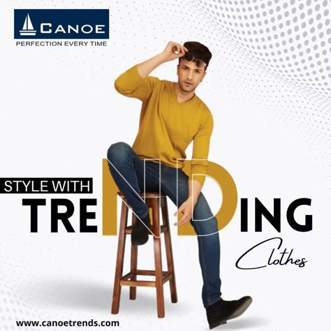 New Season Is Coming Then Make Your New Wardrobe Collection! Add a new collection to your wardrobe for the upcoming season and get more compliments after wearing it. Get all the new and trending season's freshest clothes at our shop. Go to our stores or buy now: www.canoetrends.com #canoe #perfectioneverytime #canoetrends #sweatshirt #mens #mensfashion #menscollection #traditional #authentic #menswear #ootdfashion #outfit #streetsnap #streetstyle #fashionsnap #new #post #stlye Formal Shirt Design, Mens Wear Shop, Clothing In India, European Clothing, Fresh Clothes, Social Media Branding Design, Mens Fashion Wear, Movie Posters Design, Learning Graphic Design