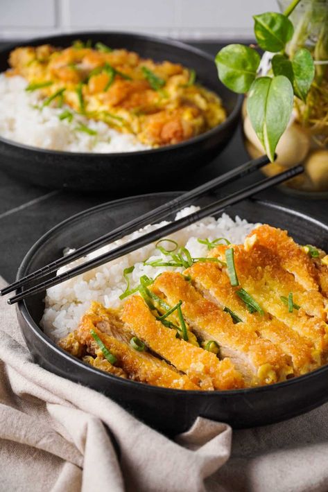 Pork Cutlet Bowl Pork Cutlet Bowl, Dashi Broth, Pork Cutlet, Tonkatsu Sauce, Leftover Pork, Kimchi Recipe, Pork Cutlets, Boneless Pork Chops, Fried Pork