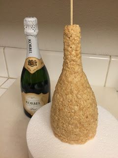 Once upon a time I found the perfect Rice Krispy Treat sculpting recipe.  Every time this recipe works beautifully to make sculpted piece... Rice Krispie Recipe, Rice Krispie Treats Cake, Cake Sculpting, Rice Crispy Cake, Wine Bottle Cake, Rice Krispie Cakes, Crispy Treats Recipe, Rice Krispies Recipe, Cake Techniques