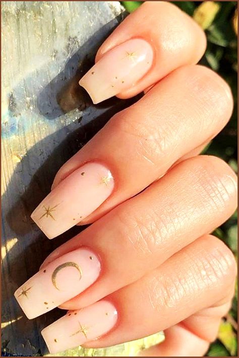 Gel Nails Ideas, Natural Nail Designs, Moon Nails, Fall Gel Nails, Nail Art Gel, Pretty Gel Nails, Cute Gel Nails, Star Nails, Gel Nail Designs