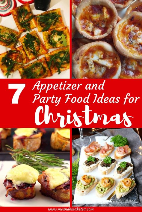 7 super simple christmas party food, appetizer and canape ideas to delight your guests and any crowd with. Christmas Party Food Ideas, Easy Christmas Party, Desert Ideas, Christmas Appetizers Party, Christmas Recipes Appetizers, Colorful Drinks, Party Food Ideas, 25 Days Of Christmas, Appetizer Bites