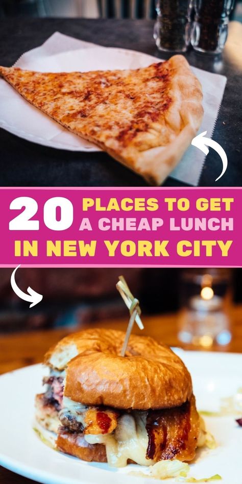 New York Cheap Eats, Nyc Lunch Spots, Nyc Food Guide, Best Places To Eat In Nyc, Best Food Nyc, Cheap Lunches, Cheap Eats Nyc, New York Street Food, Food In New York City