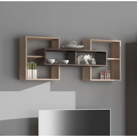 Unique Wall Shelves, Wall Shelves Living Room, Small Bedroom Interior, Wall Cubes, Shelf Decor Bedroom, Decor Shelves, Shelf Decor Living Room, Corner Wall Shelves, Modern Wall Shelf