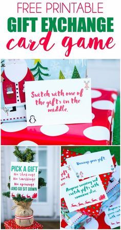 Love this fun twist on traditional gift exchange games! Free printable cards to use for swapping gift exchange gifts and some even some fun gift ideas if you need some ideas. #HostWithKH #ad Gift Exchange Gifts, Ornament Exchange Party, Christmas Gift Exchange Games, Christmas Gift Games, Easy Homemade Christmas Gifts, Fun Gift Ideas, Gift Exchange Games, Holiday Gift Exchange, Swap Gifts