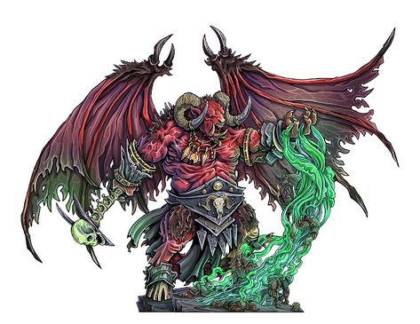 Orcus — GM Word of the Week Orcus Demon Lord, Heaven Painting, Dark Heaven, Word Of The Week, Demon Lord, D D Monsters, Dnd Monsters, Fantasy Images, Dungeons And Dragons Characters