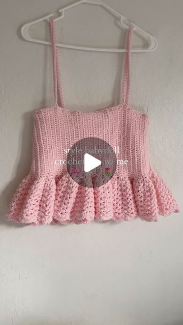 ♡danyellfelix♡ on Instagram: "happy valentines day cuties 💘💌 style my baby doll crochet top with me 🌷 pattern by @grannygaia on youtube 🎀will this be my valentines day outfit for today? hmm maybe 🤔  what do we think of this fit ?! 💗 . . . #crochet #crocheting #crocheter #crocheted #crochetingcrochet #crochetfyp #crochettrend #trending #trendfyp #fyp #aesthetic #ａｅｓｔｈｅｔｉｃ #crochetaesthetic #aestheticcrochet #valentinesfit #valentinescrochet" Baby Doll Top Crochet, Baby Doll Crochet Top, Crochet Baby Doll Top, Outfit For Today, Fyp Aesthetic, Valentines Crochet, Crochet Inspo, Doll Crochet, Valentine's Day Outfit