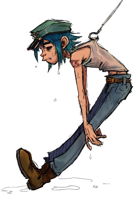 Gorrilaz Fanart, Gorillaz 2d Fanart, 2doc Fanart, Gorillaz Oc, Gorillaz Drawing, 2-d Full Body Gorillaz, Noodle Gorillaz Fanart, Gorillaz Style Character Design, 2d Fanart Gorillaz