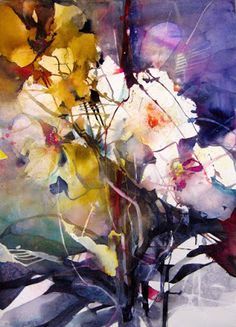 The Watercolour Log Elke Memmler, Watercolour Inspiration, Abstract Flower Painting, 수채화 그림, Watercolor Artists, Watercolor Inspiration, Water Painting, Arte Floral, Abstract Flowers