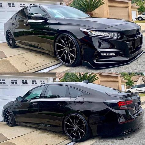 Drive [S]low Bro on Instagram: “This black on black on black @10thgenhondaaccord is fuc*in dope!😍🔥 #accordgang 🤘 Owner: @seanster_monster . . . ———————— Like ✔️ FOLLOW ✔️…” Black Honda Accord, Honda Accord Accessories, Black Honda Civic, Honda Accord Custom, Honda Accord Touring, 2018 Honda Accord, Black Honda, Honda Accord Sport, Honda Accord Coupe