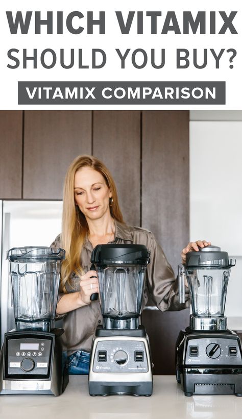 Which Vitamix should you buy? I'm comparing Vitamix blender models so you can decide which is best! #vitamix #vitamixrecipes Vitamix Professional Series 750, Vitamin Recipes, Blender Machine, Instant Loss, Ninja Professional Blender, Kitchen Wear, Ayurveda Recipes, Vitamix Blender, Best Smoothie